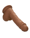 Dual Density Silicone Studs Dual Density Silicone 6.25" Dildo - Brown - Image 5