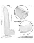 Size Queen Size Queen 8" Dildo - Clear - Image 3