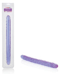Playful Dongs 17" Slim Jim Duo Veined Super Slim Dong - Reflective Gel Purple