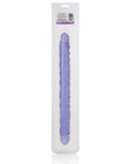 Playful Dongs 17" Slim Jim Duo Veined Super Slim Dong - Reflective Gel Purple - Image 2