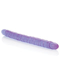 Playful Dongs 17" Slim Jim Duo Veined Super Slim Dong - Reflective Gel Purple - Image 4