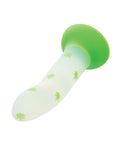 Glow Stick Glow Stick Leaf Suction Cup Glow-in-the-Dark Dildo - Green - Image 2
