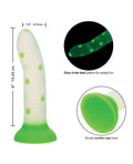 Glow Stick Glow Stick Leaf Suction Cup Glow-in-the-Dark Dildo - Green - Image 5