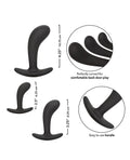 CalExotics Anal Toys Silicone Anal Training Prostate Kit - Black - Image 5