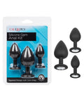 CalExotics Anal Toys Silicone Gem Anal Kit - Black