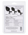 CalExotics Anal Toys Silicone Gem Anal Kit - Black - Image 2