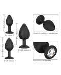 CalExotics Anal Toys Silicone Gem Anal Kit - Black - Image 5