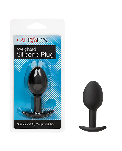 CalExotics Anal Toys Weighted Silicone Anal Plug - Black