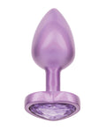 Jewel Jewel Amethyst Heart Butt Plug - Small, Purple - Image 3