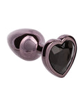 Jewel Jewel Black Diamond Heart Butt Plug - Small, Black - Image 4