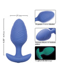 Cheeky Cheeky Glow in the Dark Vibrating Butt Plug - Large Blue - Image 4