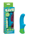 Rave Rave Ridged-G Massager w/Rippled Shaft & Stimulator - Blue/Green