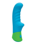 Rave Rave Ridged-G Massager w/Rippled Shaft & Stimulator - Blue/Green - Image 2