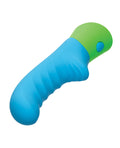 Rave Rave Ridged-G Massager w/Rippled Shaft & Stimulator - Blue/Green - Image 3