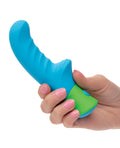 Rave Rave Ridged-G Massager w/Rippled Shaft & Stimulator - Blue/Green - Image 5