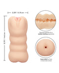 Cheap Thrills Cheap Thrills The Three-Way Dual Ended Masturbator - Ivory - Image 5