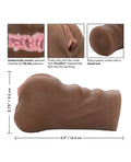 California Exotic Novelties Stroke It Pussy Masturbator - Brown - Image 4