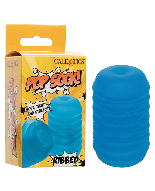 Pop Sock Pop Sock! Ribbed Masturbator - Blue