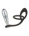 Star Fucker Star Fucker Glider Gem Plug w/Silicone Enhancer - Black - Image 3