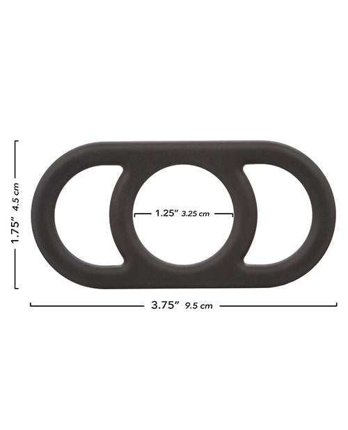 Alpha Liquid Silicone Alpha Liquid Silicone Commander Cock Ring - Black