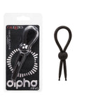 Alpha Liquid Silicone Alpha Liquid Silicone Lasso Cock Ring - Black