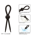 Alpha Liquid Silicone Alpha Liquid Silicone Lasso Cock Ring - Black - Image 3