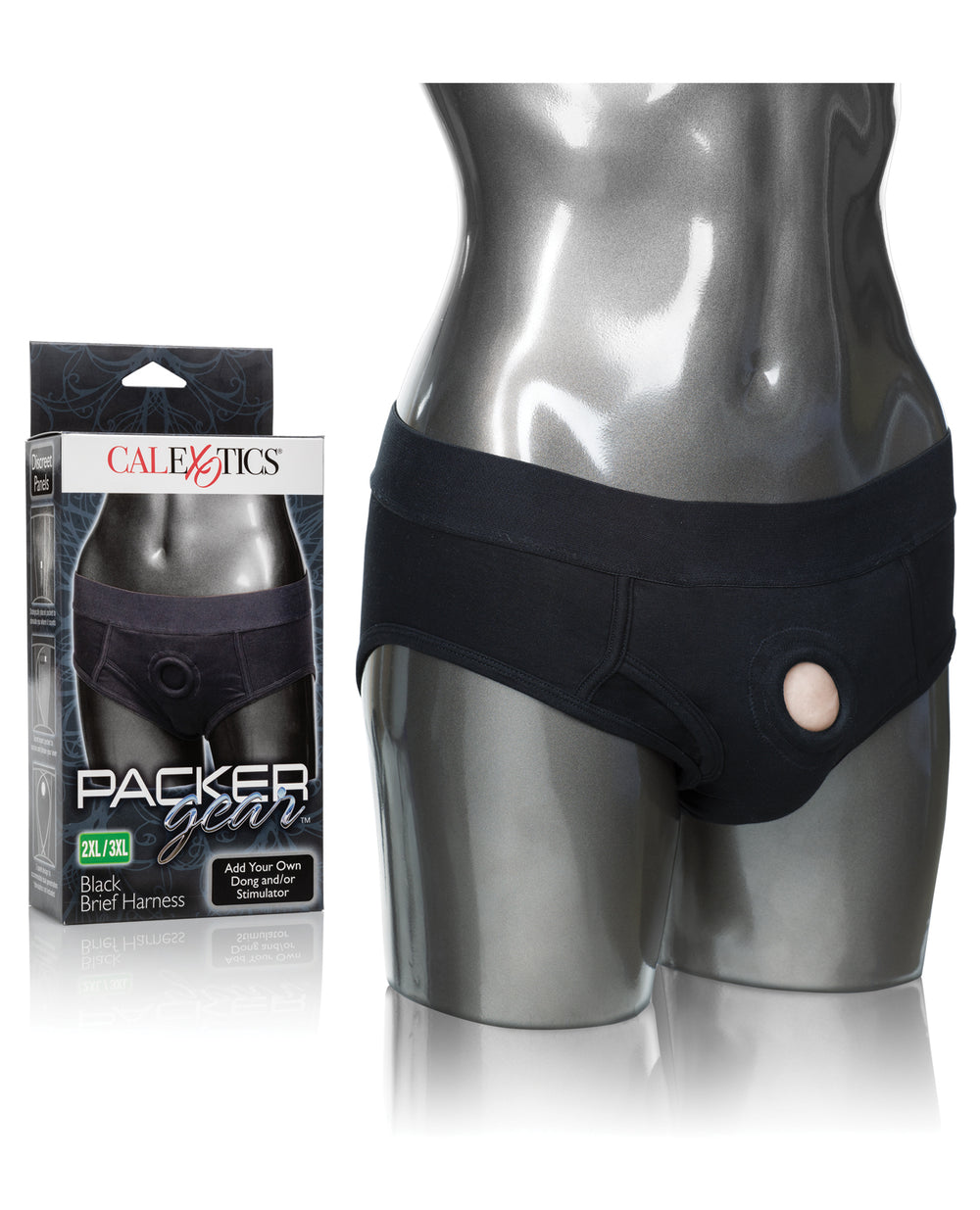 Packer Gear Packer Gear Brief Harness 2XL/3XL - Black