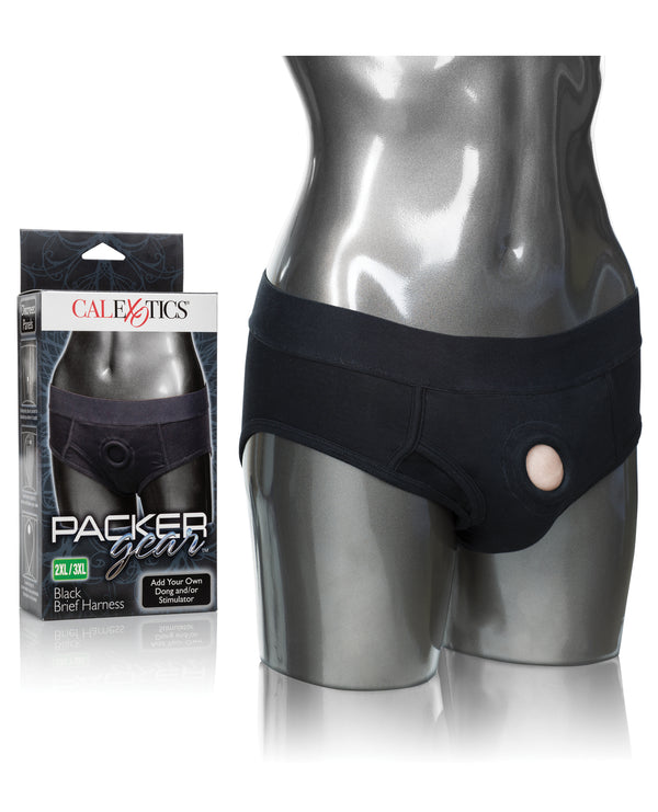 Packer Gear Packer Gear Brief Harness 2XL/3XL - Black