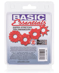 Basic Essentials Basic Essentials Rings - Red Set of 4 - Image 2