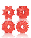 Basic Essentials Basic Essentials Rings - Red Set of 4 - Image 3