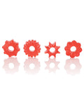 Basic Essentials Basic Essentials Rings - Red Set of 4 - Image 4