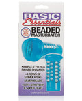Basic Essentials Basic Essentials Beaded Masturbator - Blue - Image 2