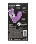 Couple's Enhancers Double Diver Vibrating Enhancer w/Flexible Penetrator - Purple - Image 2