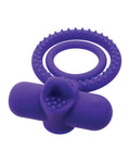 Couple's Enhancers Couple's Enhancer Silicone Rechargeable Dual Climaxer Enhancer w/Flickering Tongue - Purple - Image 5