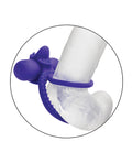 Couple's Enhancers Couple's Enhancer Silicone Rechargeable Dual Climaxer Enhancer w/Flickering Tongue - Purple - Image 3