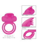 Couple's Enhancers Silicone Rechargeable Dual Clit Flicker Enhancer - Pink - Image 5