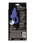 Couple's Enhancers Couple's Enhancers Silicone Rechargeable Dual Pleaser Enhancer - Blue - Image 4