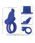 Couple's Enhancers Couple's Enhancers Silicone Rechargeable Dual Pleaser Enhancer - Blue - Image 3