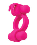 Couple's Enhancers Couple's Enhancer Silicone Rechargeable Rockin' Rabbit Enhancer - Fuchsia - Image 4