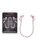 Nipple Play Nipple Play Crystal Chain Nipple Clamps - Pink