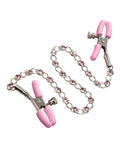 Nipple Play Nipple Play Crystal Chain Nipple Clamps - Pink - Image 3