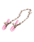 Nipple Play Nipple Play Crystal Chain Nipple Clamps - Pink - Image 4
