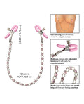Nipple Play Nipple Play Crystal Chain Nipple Clamps - Pink - Image 5