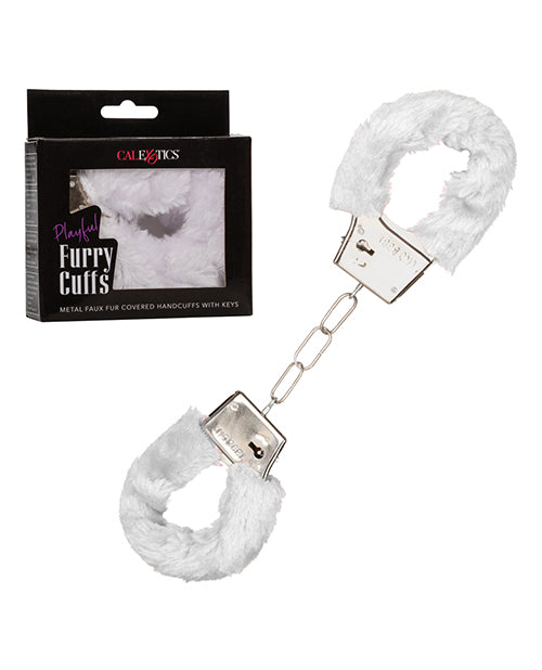California Exotic Novelties Playful Furry Cuffs - White
