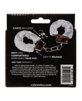 California Exotic Novelties Playful Furry Cuffs - White - Image 2
