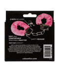 California Exotic Novelties Playful Furry Cuffs - Pink - Image 2