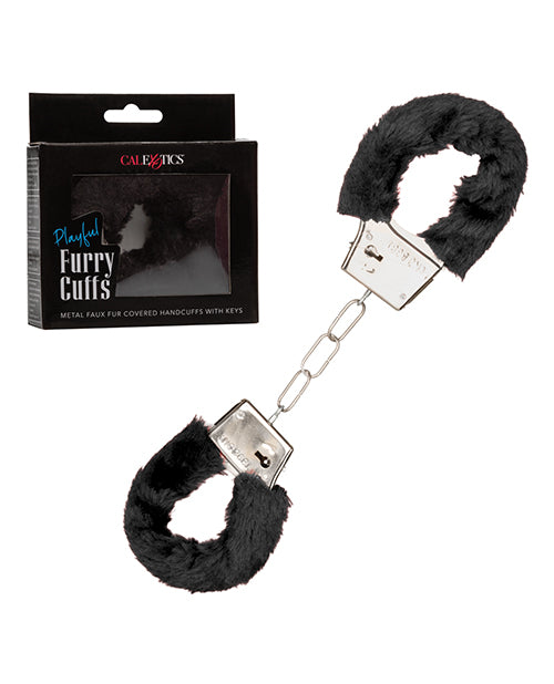 California Exotic Novelties Playful Furry Cuffs - Black