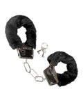 California Exotic Novelties Playful Furry Cuffs - Black - Image 3