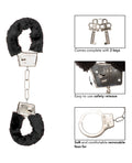 California Exotic Novelties Playful Furry Cuffs - Black - Image 5