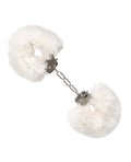 California Exotic Novelties Ultra Fluffy Furry Cuffs - White - Image 3